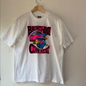 Vintage Brentwood Corn Fest Graphic Cotton Blend Single Stitch T-Shirt 90s Sz XL